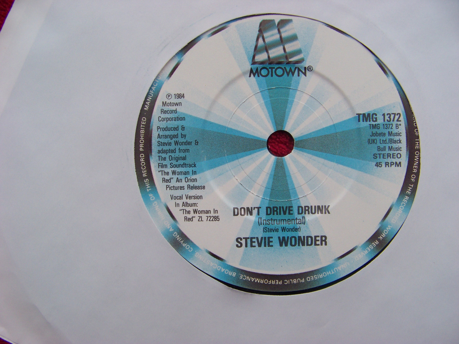 Stevie Wonder – Don´t drive drunk / Don´t drive drunk (Instr.) | Motown 7″, Bild 2