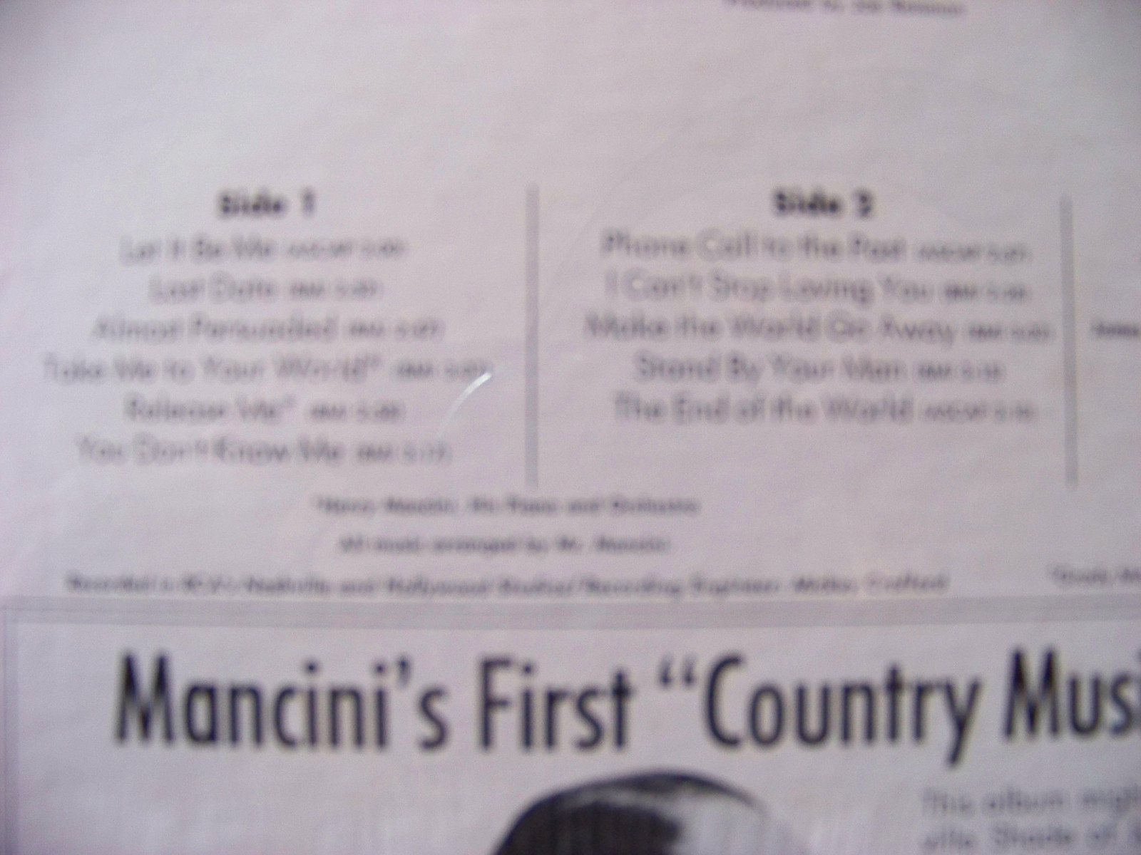 Henry Mancini – Mancini Country (RCA Records, AYL1-3668, US, 1970, LP), Bild 2