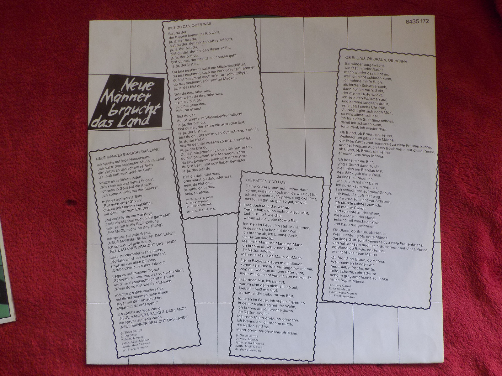 Ina Deter Band – Neue Männer braucht das Land | Fontana LP, 1982, Bild 2
