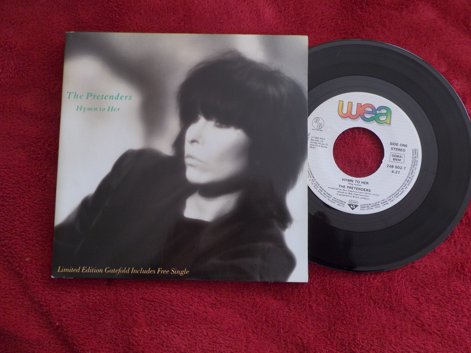 The Pretenders – Hymn to her / Room full of mirrors – 1986, WEA Records, Single