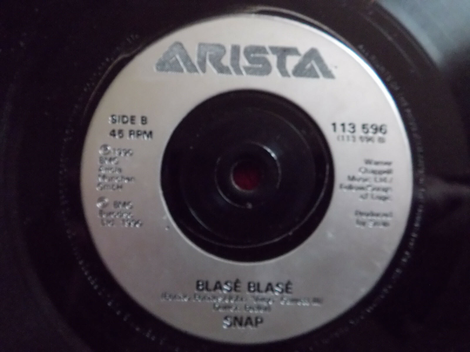 Snap – Cult of Snap / Blase blase klasse (45er Single, Arista Records, 1990), Bild 2