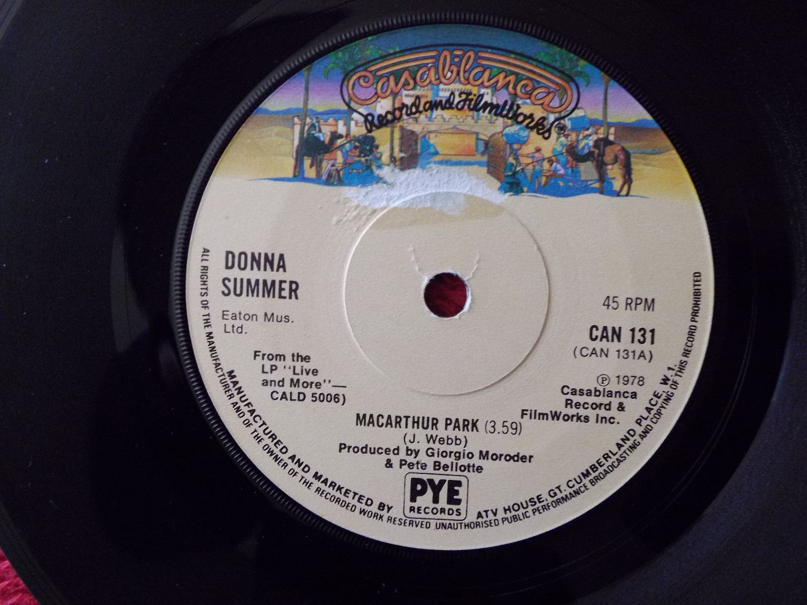 Donna Summer – MacArthur Park / Once Upon a Time (Live), CAN 131, 1978