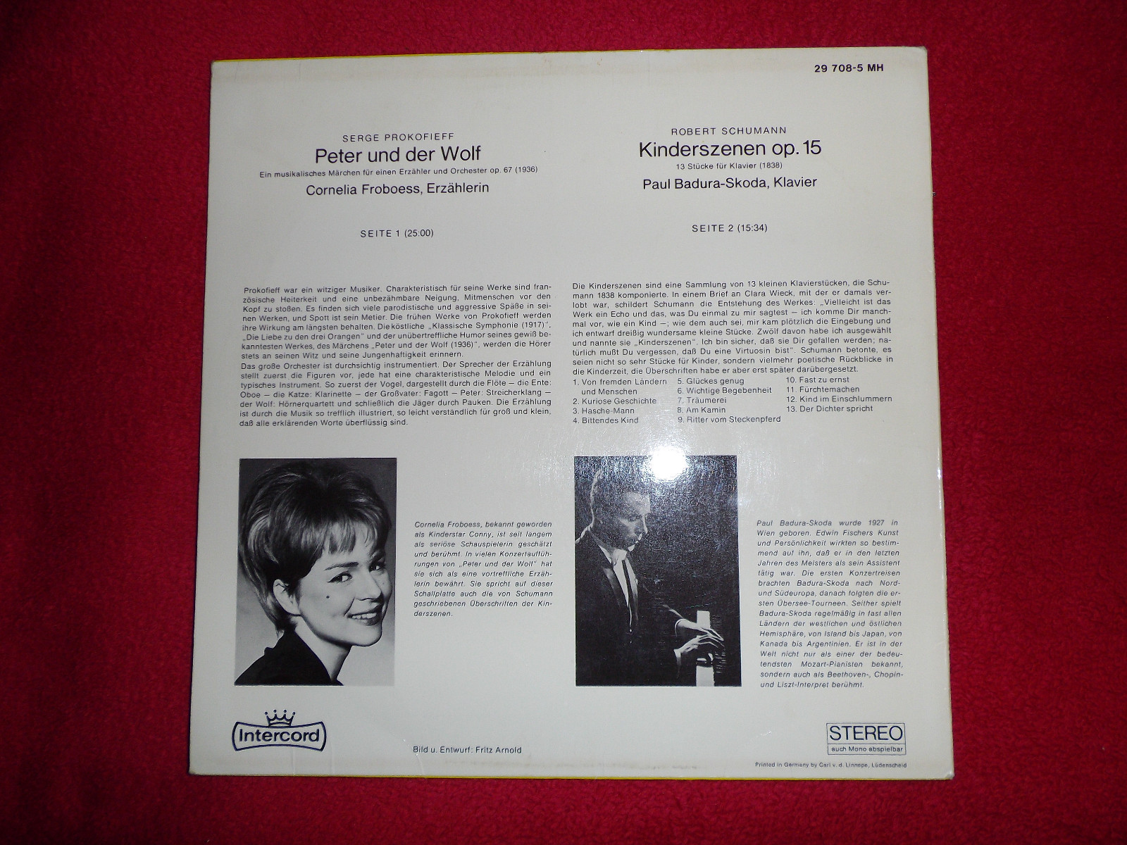 Peter und der Wolf + Kinderszenen op. 15 – Intercord 29 708-5 MH (LP), Bild 2
