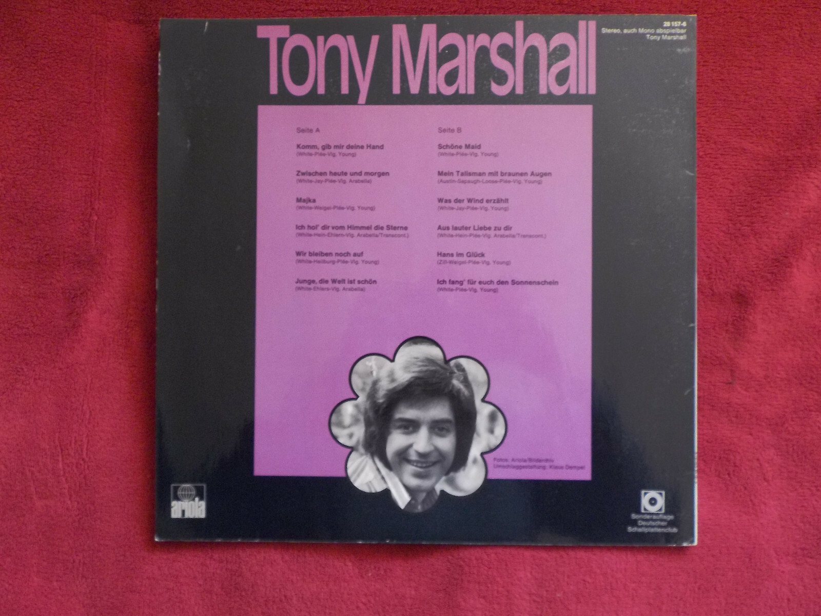 Tony Marshall – same | LP · Deutscher Schallplattenclub Records · 28 157-6, Bild 2