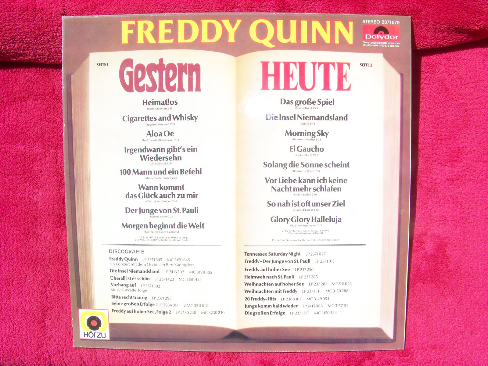 Freddy Quinn – Gestern - Heute | Polydor-LP, Bild 2