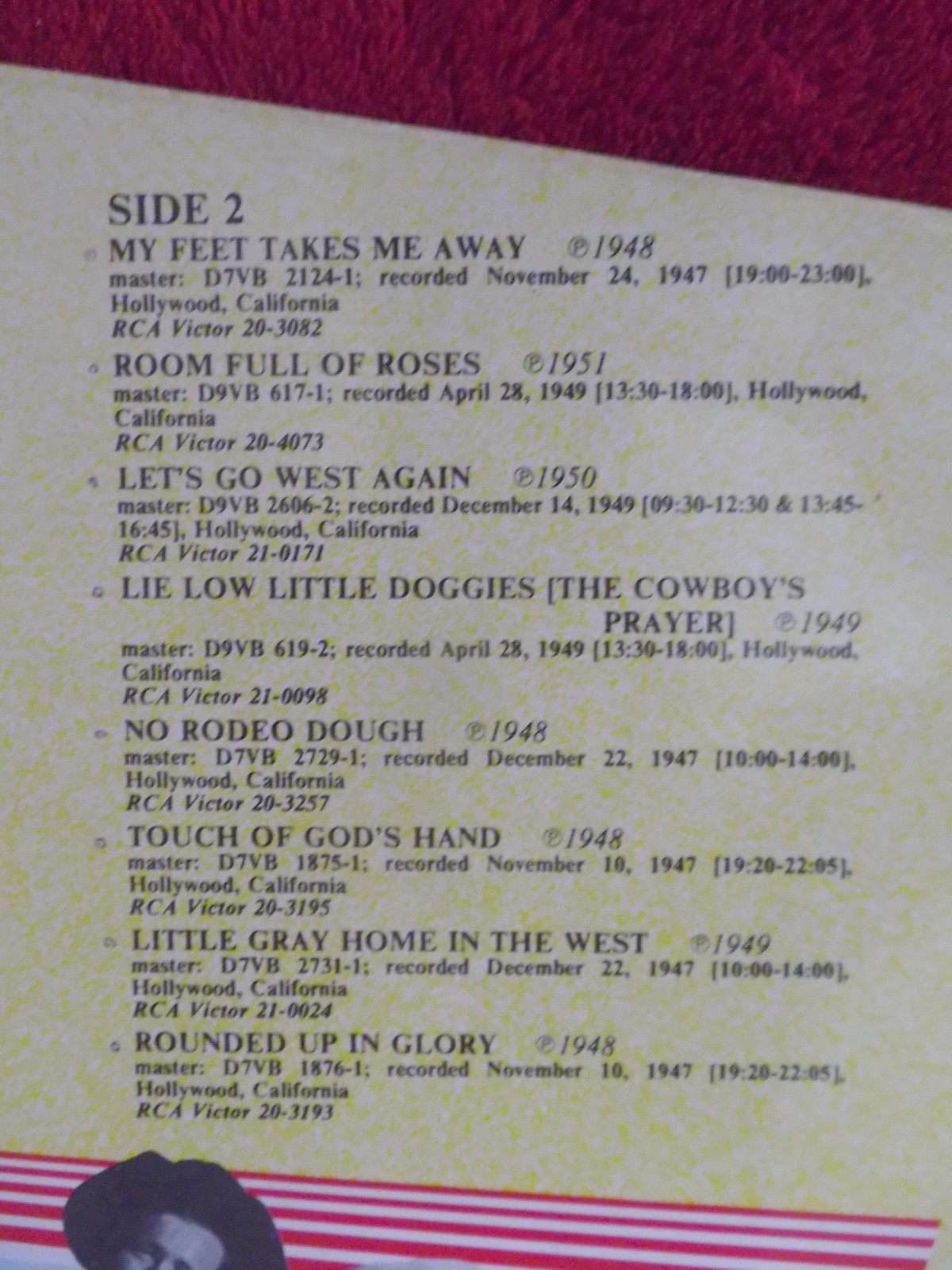 Sons of the Pioneers – Riders in the Sky | LP, Bild 4
