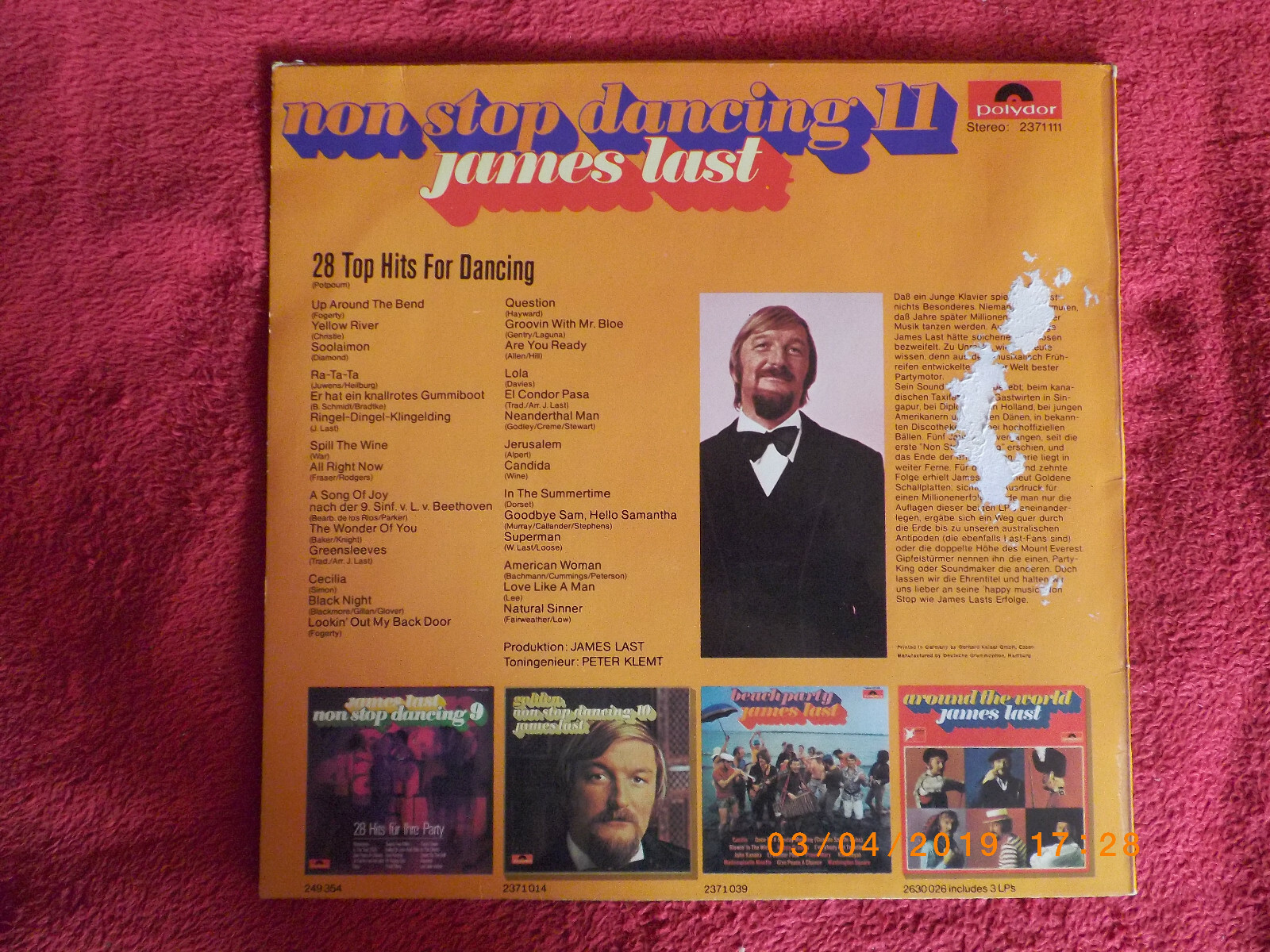 James Last – Non stop dancing 11 | Polydor LP, 1970, Bild 2