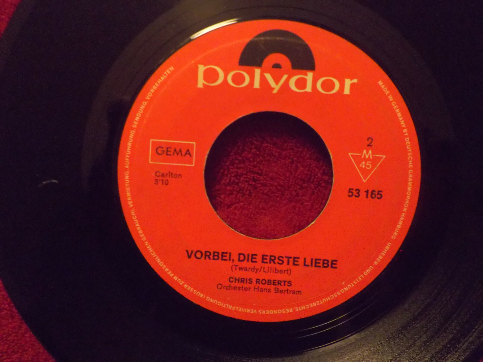 Chris Roberts – Die Maschen der Mädchen / Vorbei, die erste Liebe (Polydor, 1969), Bild 2
