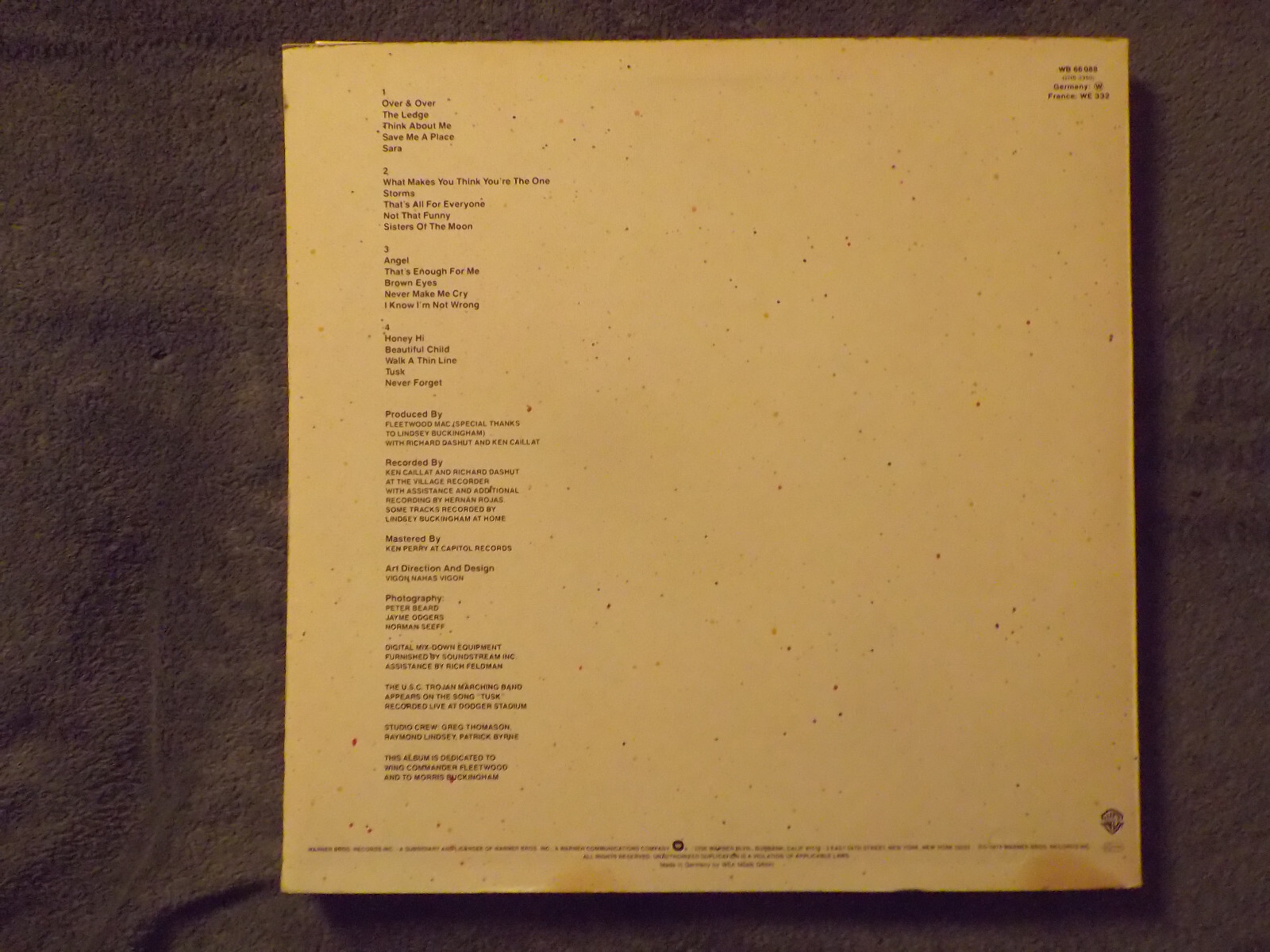 Fleetwood Mac – Tusk | Deutsche Warner Bros. Doppel-LP, Bild 3