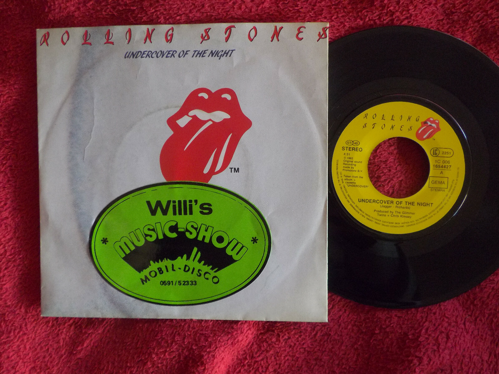 The Rolling Stones – Undercover of the Night / All the Way Down (EMI, 1983)