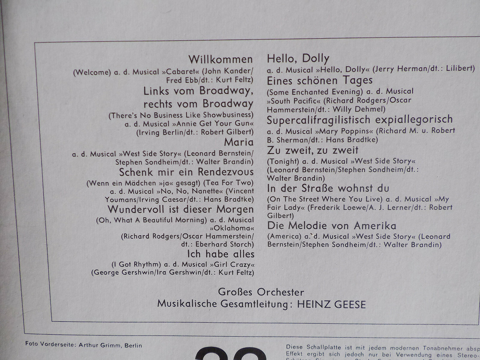 Peter Alexander – Musical-Show | Marcato Records 92 181, LP, Bild 4