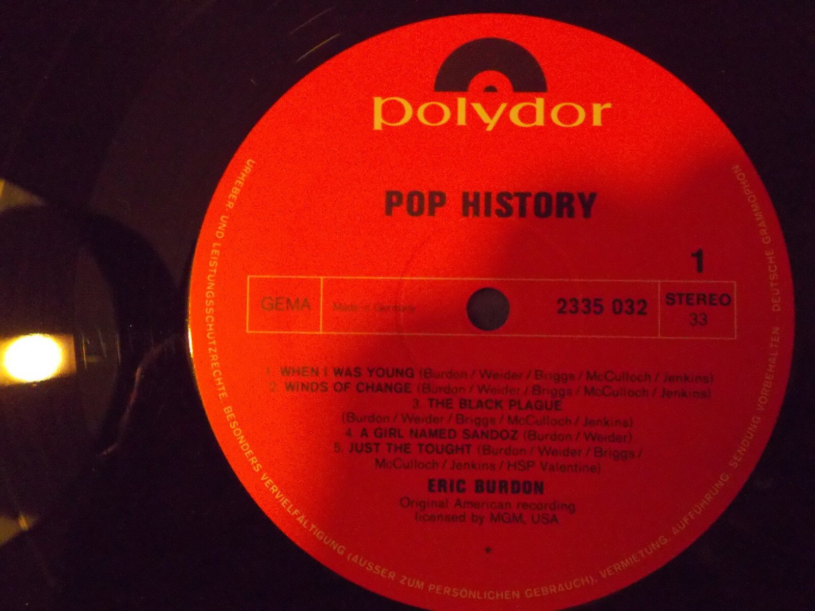 Eric Burdon / Savage Rose – Pop History (Polydor, Doppel-LP), Bild 2