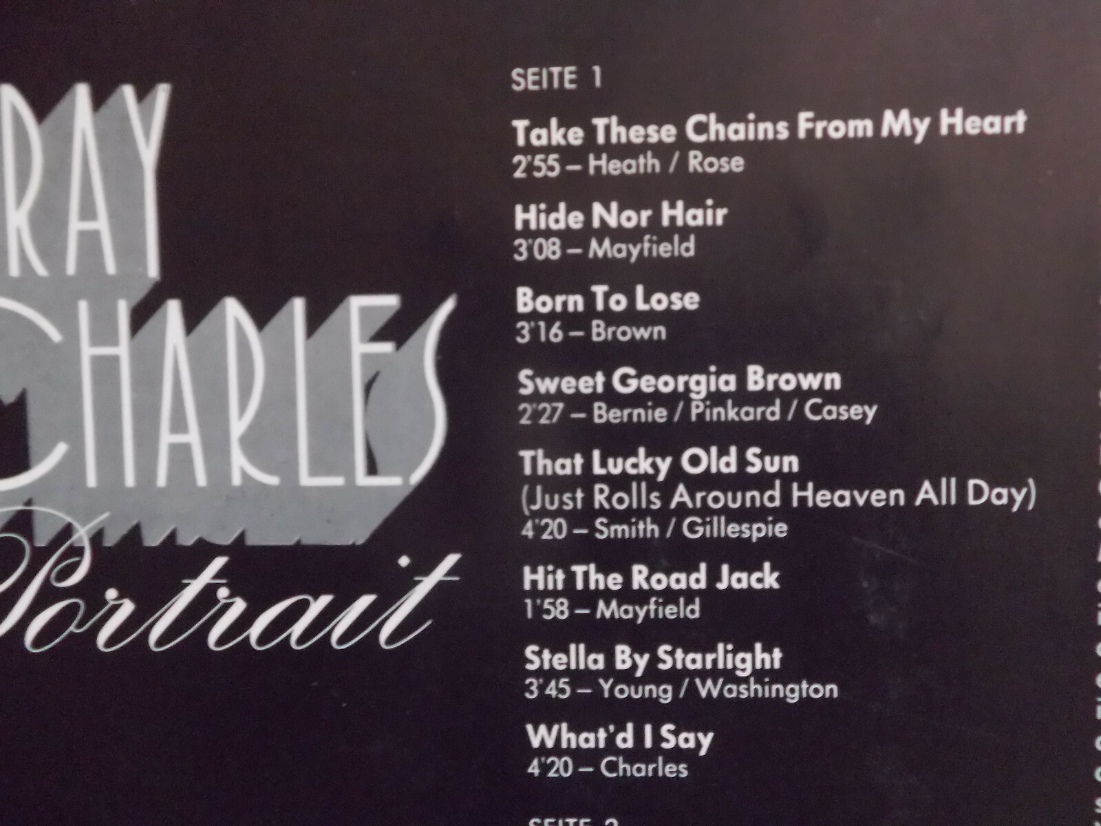 Ray Charles – Portrait | London Records Club-LP, 1976, Bild 3