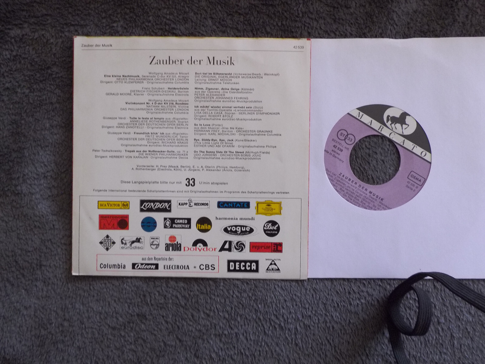 Various – Zauber der Musik (Single, 33 U/min), Bild 2