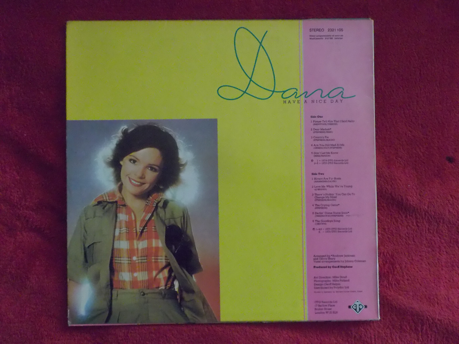 Dana – Have a nice day (LP, GTO Records, 2321 105), Bild 2