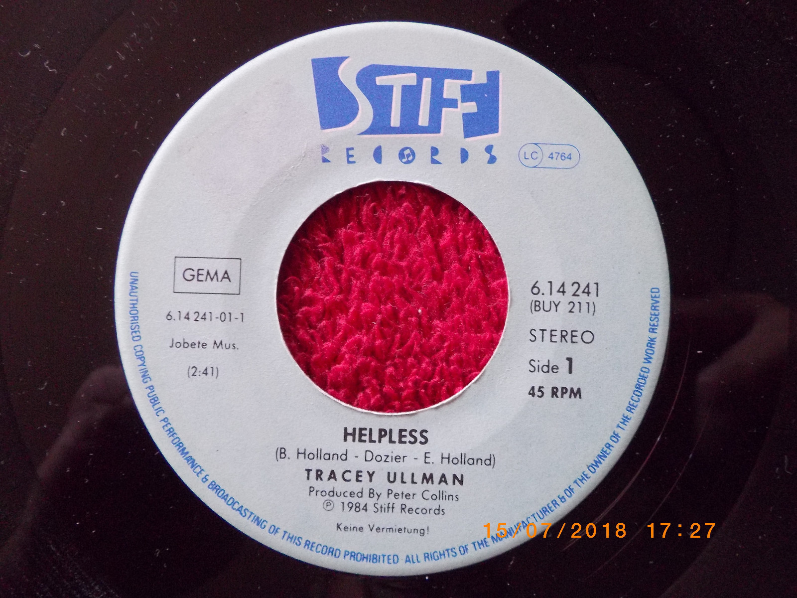 Tracey Ullman – Helpless / Falling in and out of love (7″-Single, 1984)