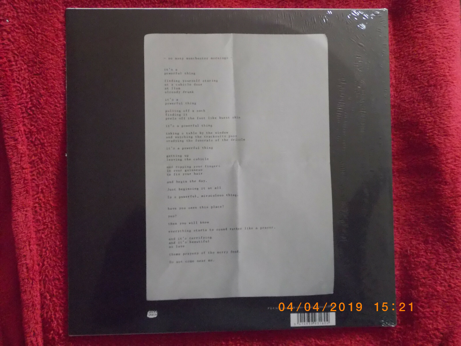Money – Suicide Songs (LP, Bella Union, 2016), Bild 3