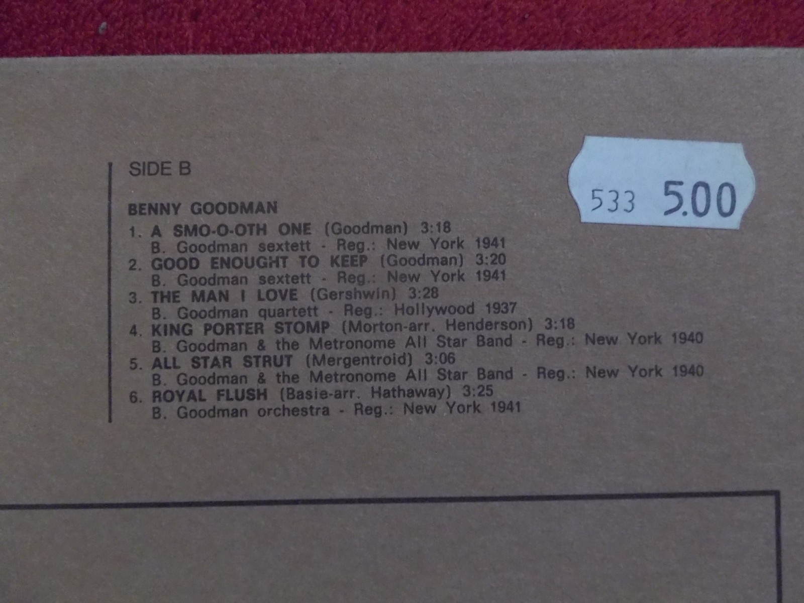 Harry James & Benny Goodman – Swingtime with Harry James & Benny Goodman | LP, Bild 4