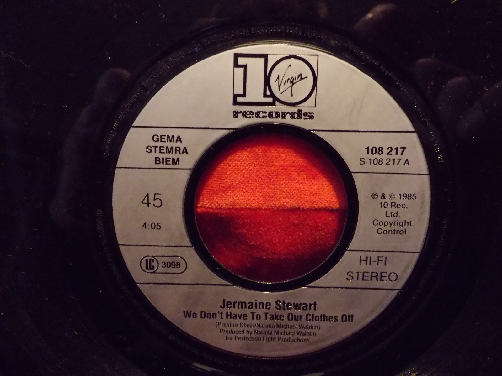 Jermaine Stewart – We don´t have to take our clothes off / Brilliance (10 Records, 108 217, 1985)