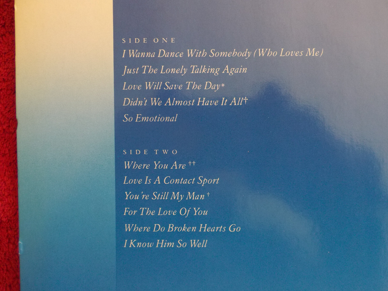 Whitney Houston – Whitney (LP, Arista Records, 1987), Bild 5