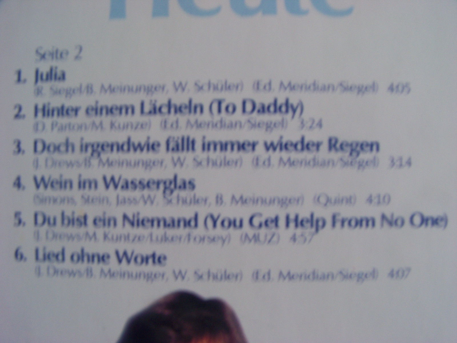 Jürgen Drews – Heute | LP, Warner Bros. / WEA Records, 1978, Bild 4