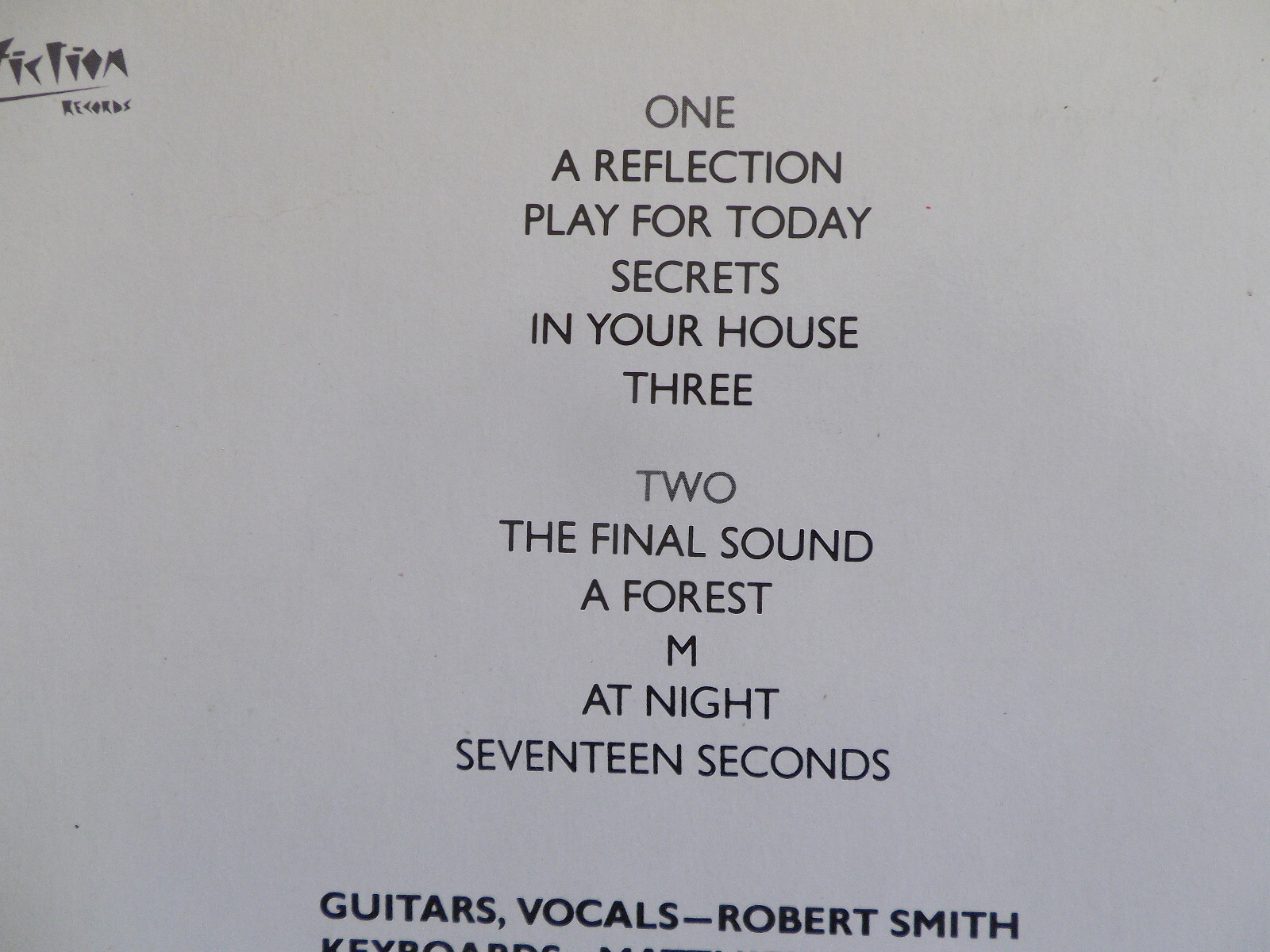 The Cure – Seventeen seconds | Fiction Records, LP, Deutschland, 1980, Bild 3