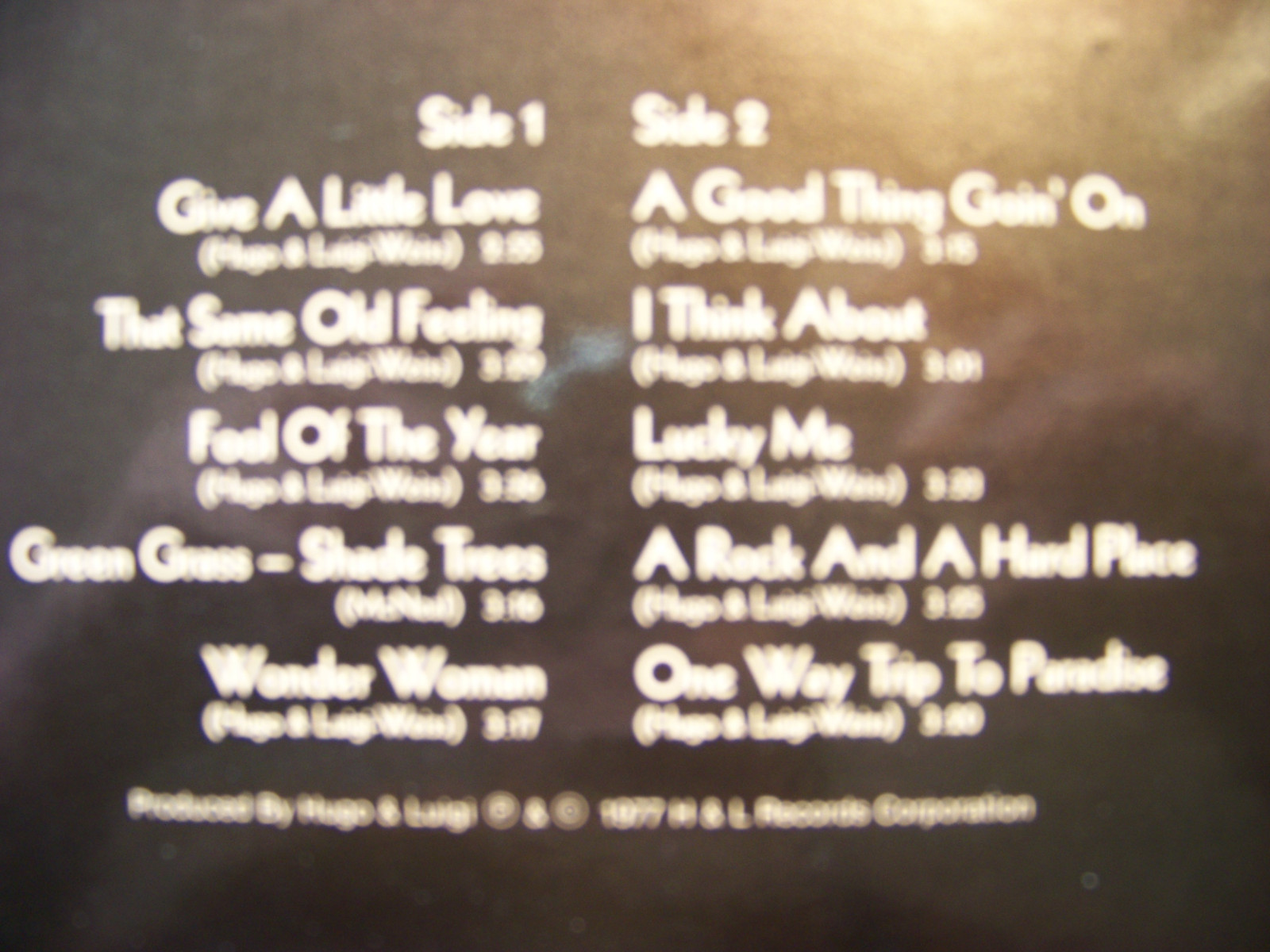 The Stylistics – That same old feeling (LP, H & L Records, 1977), Bild 3