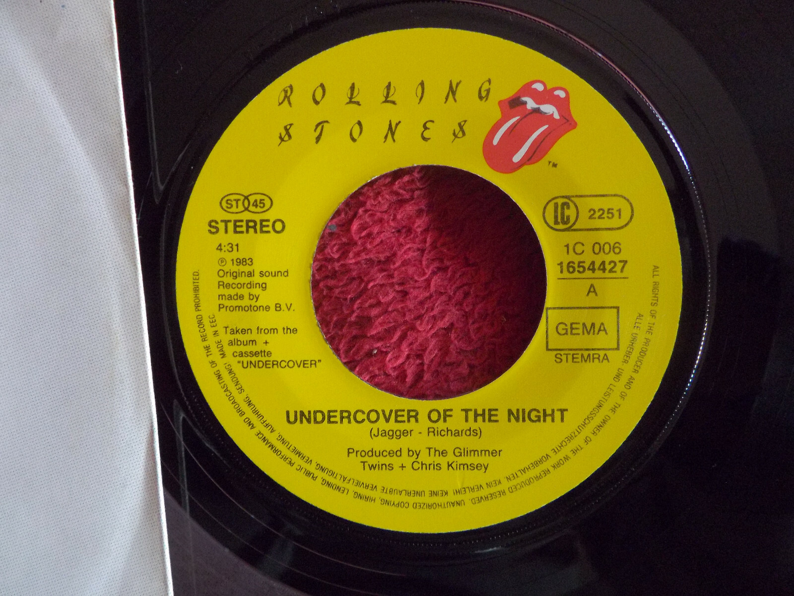 The Rolling Stones – Undercover of the Night / All the Way Down (EMI, 1983), Bild 2