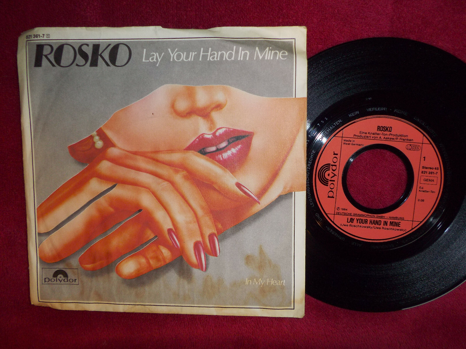 Rosko – Lay your hand in mine / In my heart (Polydor-Single)
