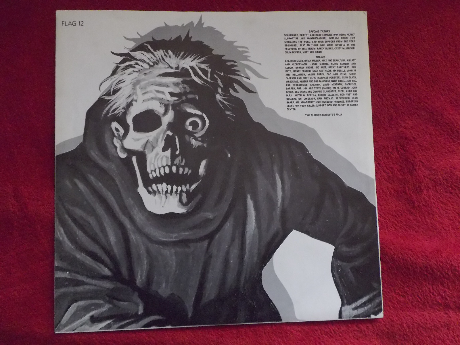 Death – Scream bloody gore (LP, Under One Flag Records, FLAG 12), Bild 3