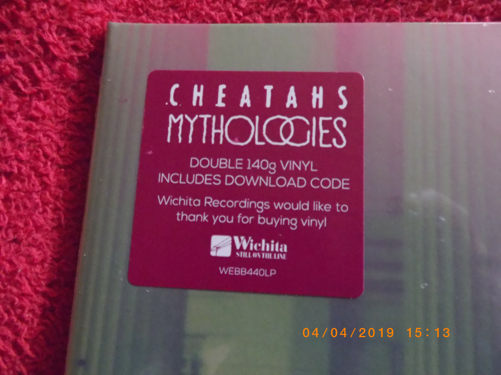 Cheatahs – Mythologies – Wichita Records WEBB 440 LP – D-LP, 140 g Vinyl, Bild 2