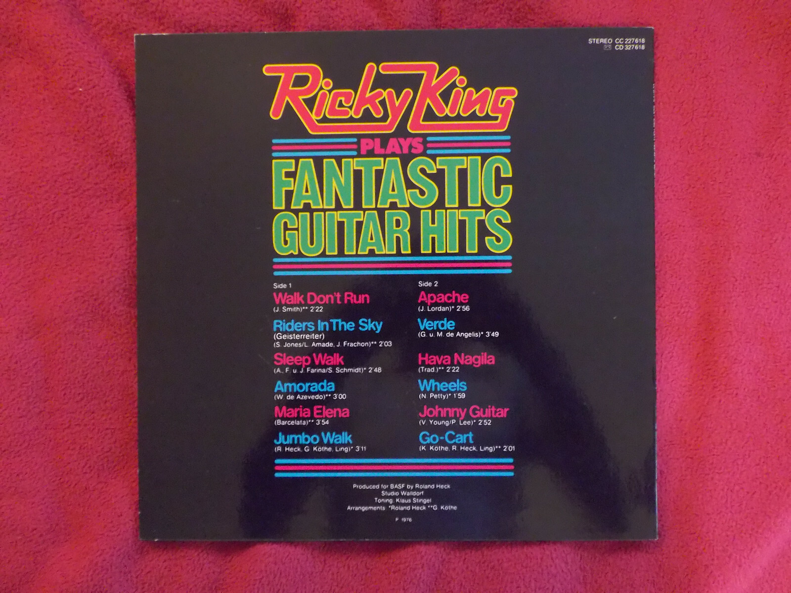 Ricky King – Plays Fantastic Guitar Hits (BASF Records, LP, 1976), Bild 2