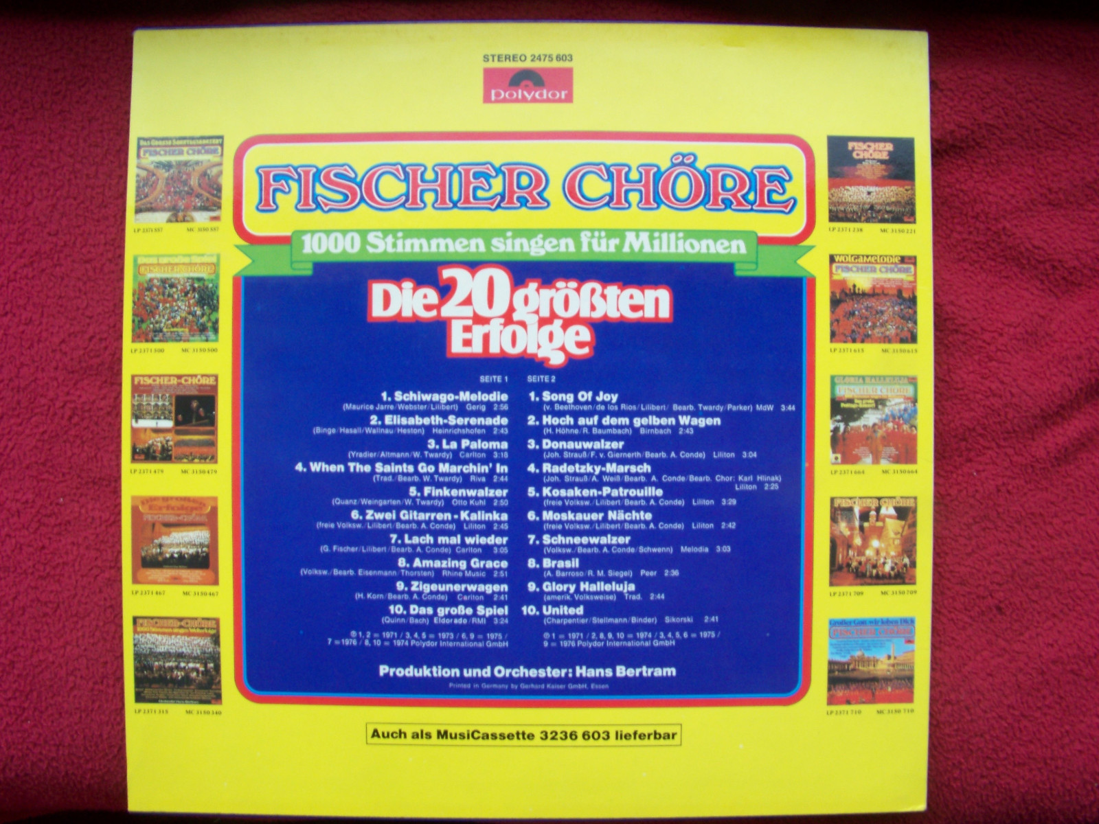 Fischer Chöre – Die 20 größten Erfolge | Polydor LP, Bild 2