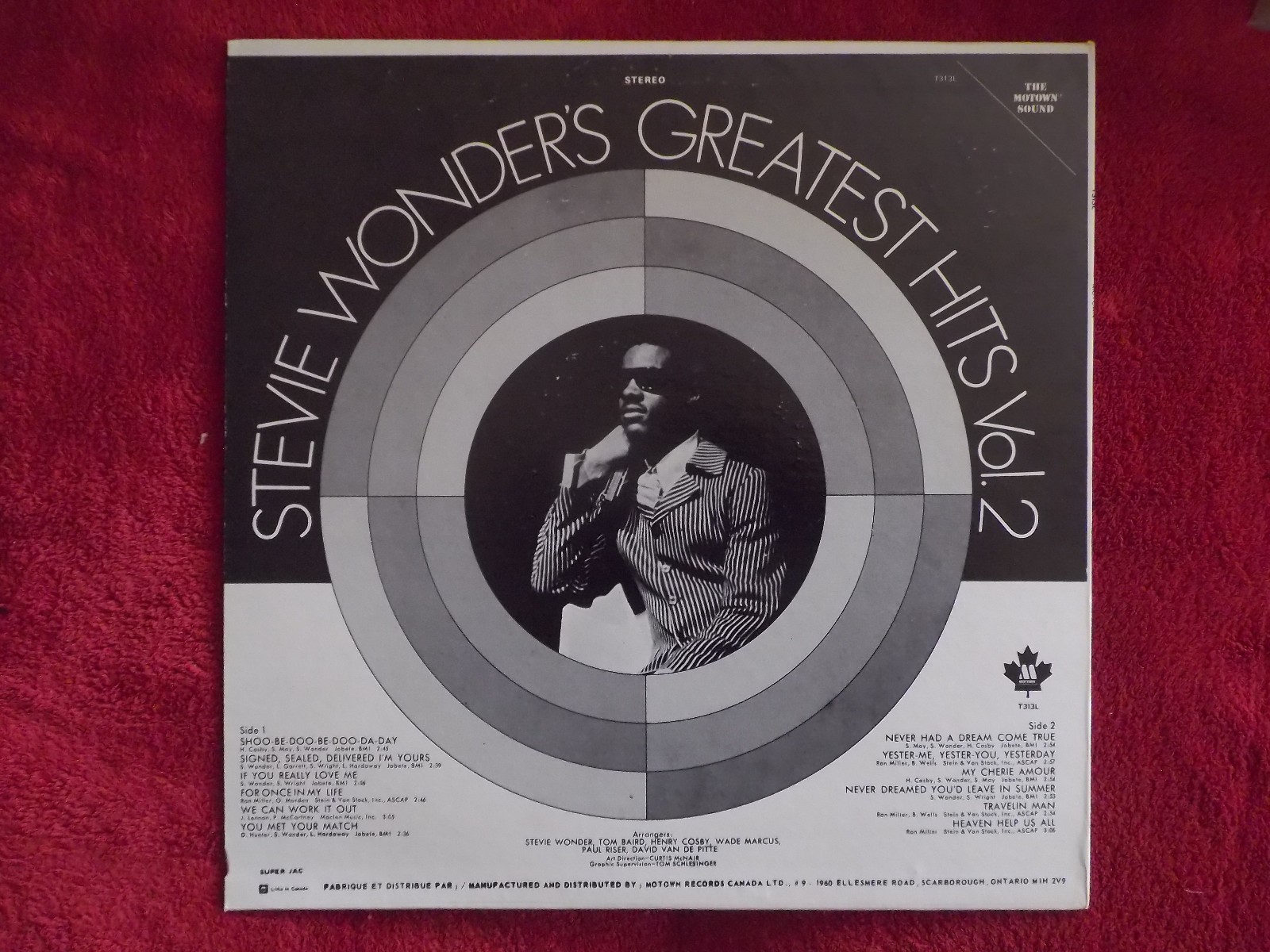 Stevie Wonder – Greatest Hits Vol. 2 | Tamla Records T 313 L (LP, Kanada, 1971), Bild 2