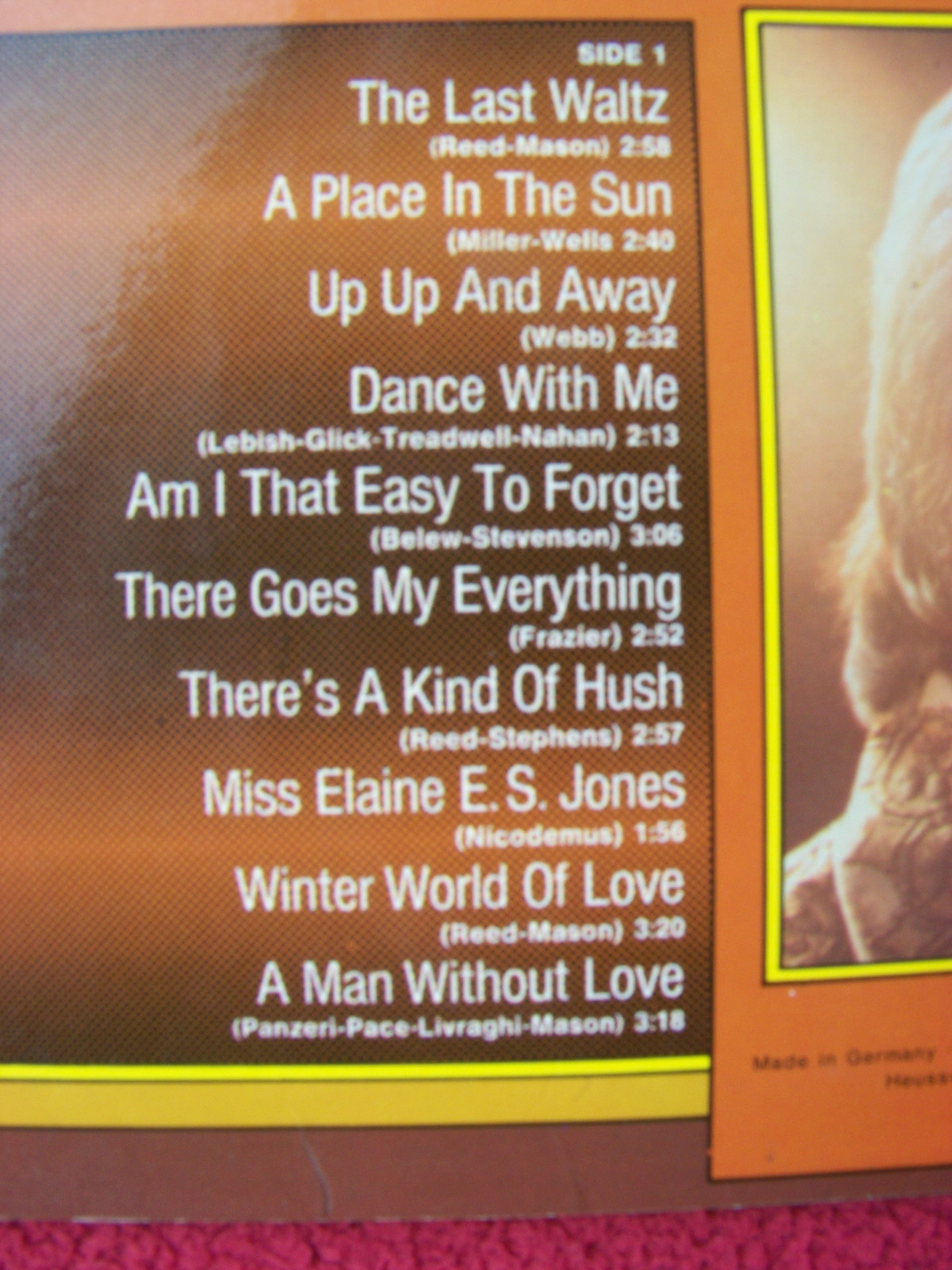 Engelbert – 20 Super Hits by Engelbert | Decca LP, Deutschland 1976, Bild 3