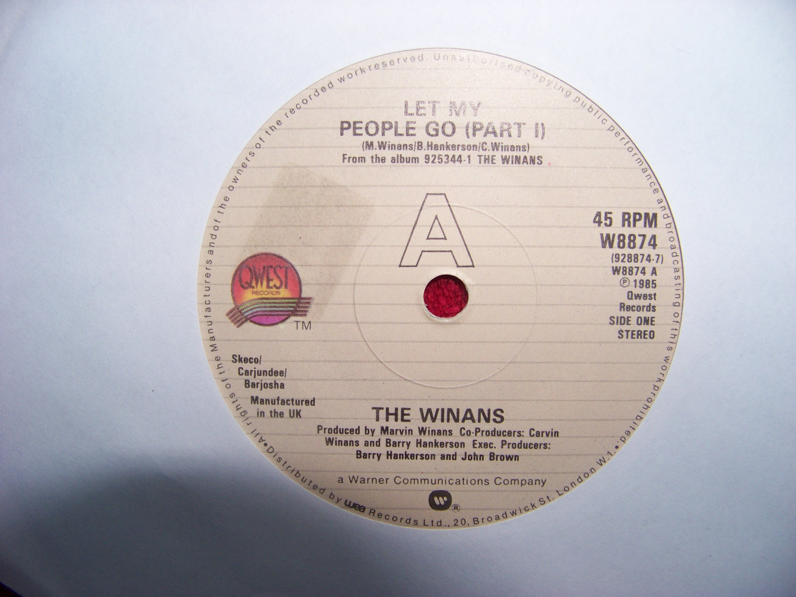 The Winans – Let my people go Part I + II | Qwest Records W 8874