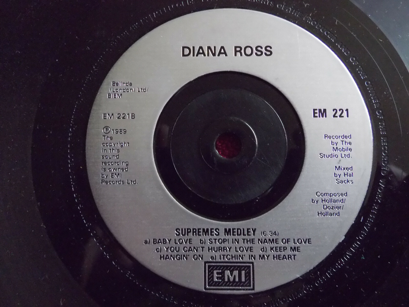 Diana Ross – The Force Behind the Power / Supremes Medley (EMI Records, EM 221), Bild 2