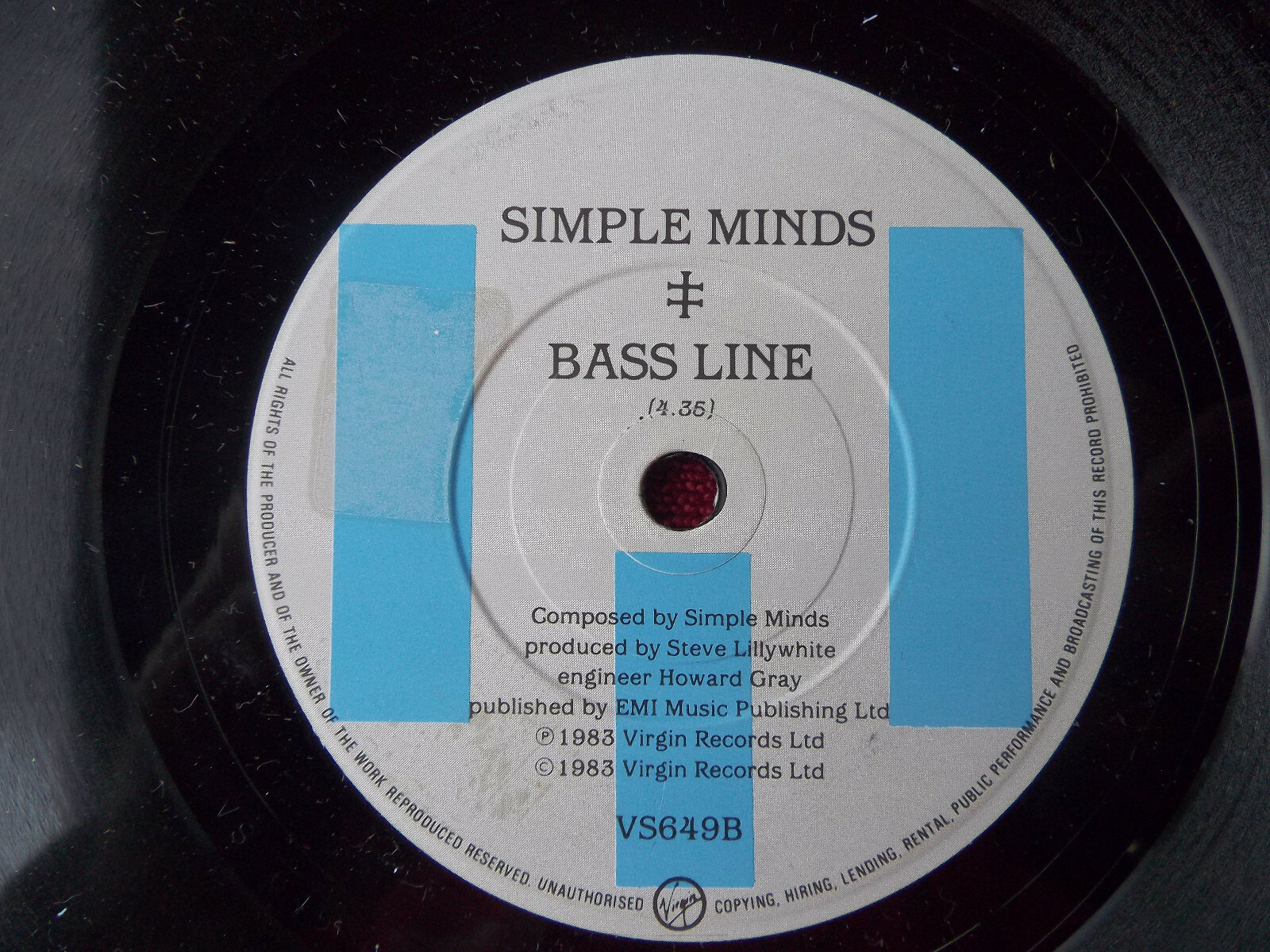 Simple Minds – Speed your love to me / Bass line (7-Inch-Single), Bild 2