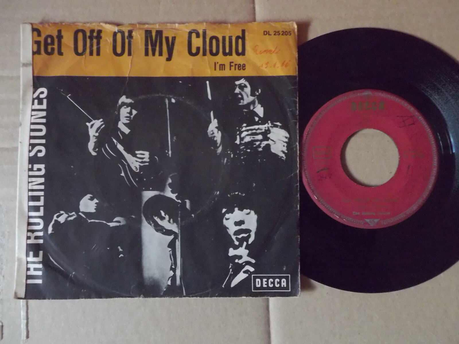 The Rolling Stones – Get off of my cloud / I´m free · Decca Records · deutsche 7″-Single