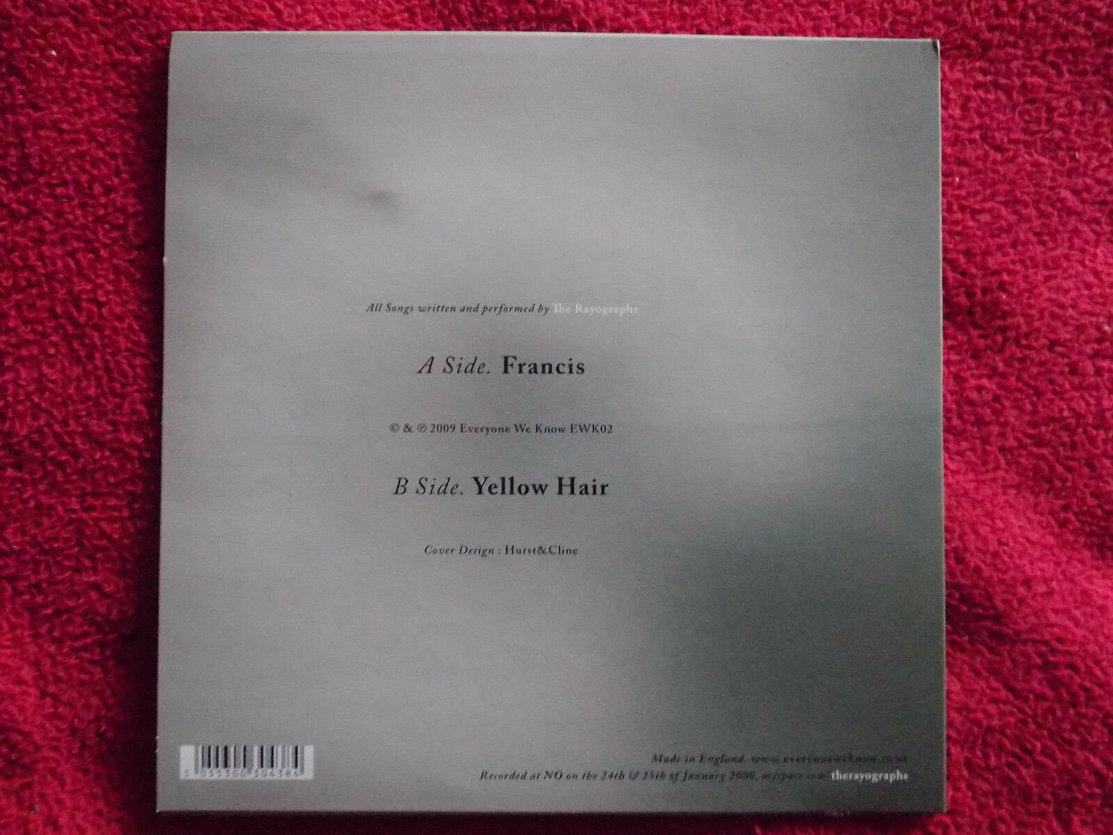 The Rayographs – Francis / Yellow Hair (45er, EWK 02, 2009), Bild 2