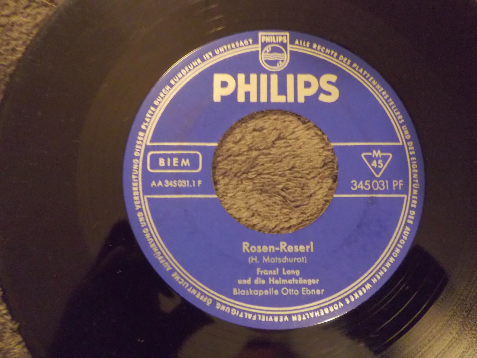 Franzl Lang – Rosen-Reserl / Jägerhochzeit | Philips Records 345 031 PF