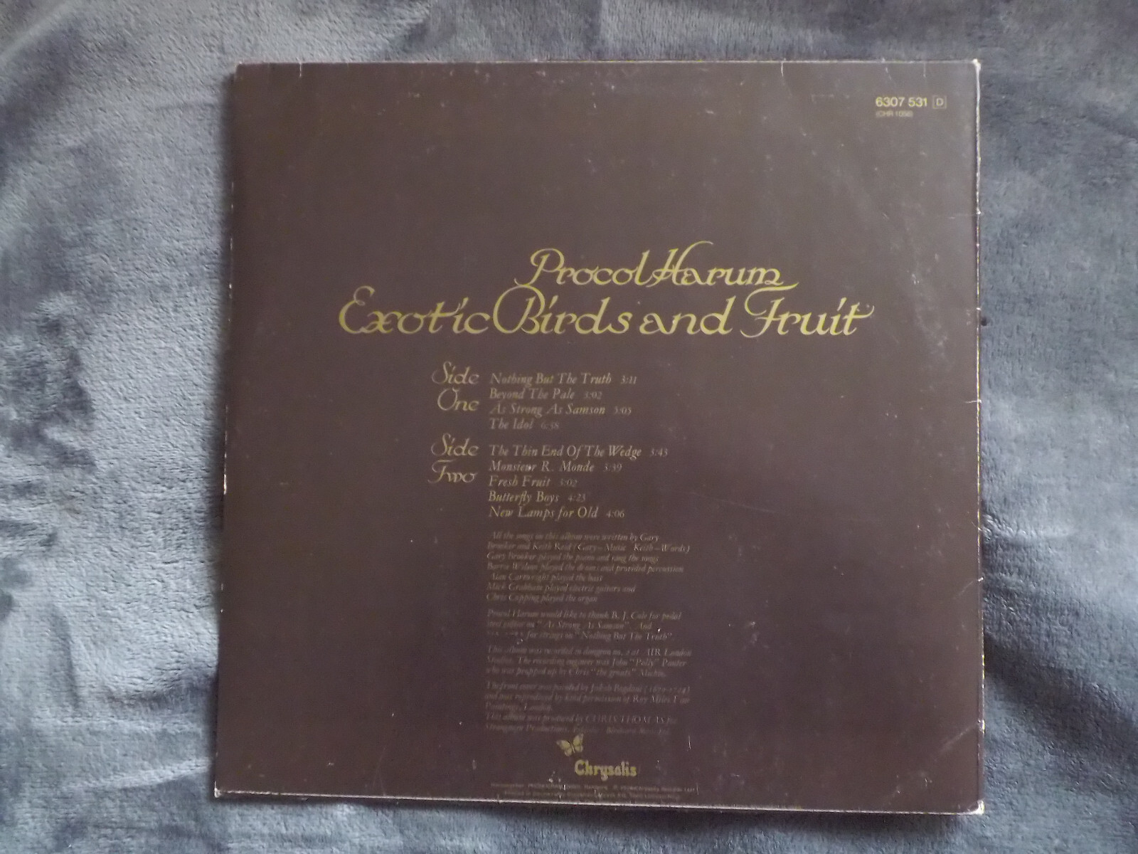 Procol Harum – Exotic Birds and Fruit (LP, Chrysalis Records), Bild 2