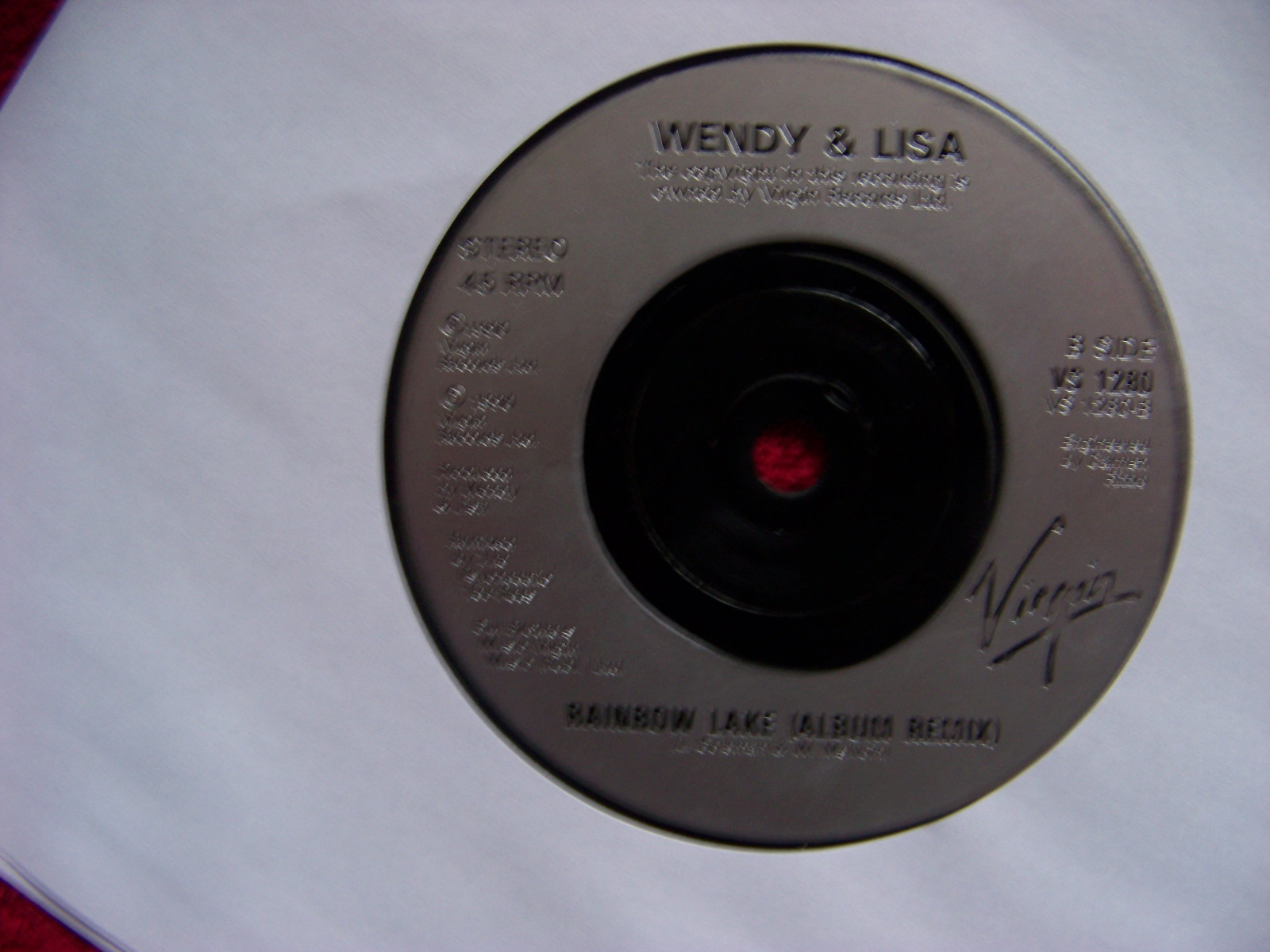 Wendy & Lisa – Rainbow Lake / Rainbow Lake (12 Into 7 Remix / Album Remix), 7″-Single, Bild 2