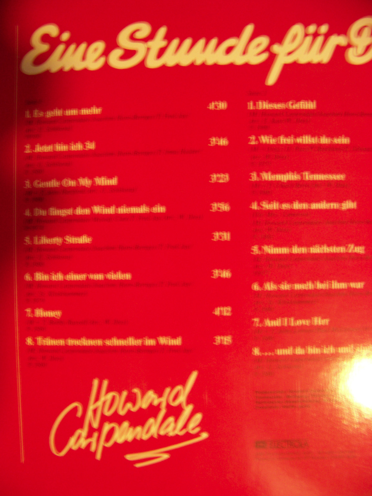 Howard Carpendale – Eine Stunde für dich (LP), Bild 3