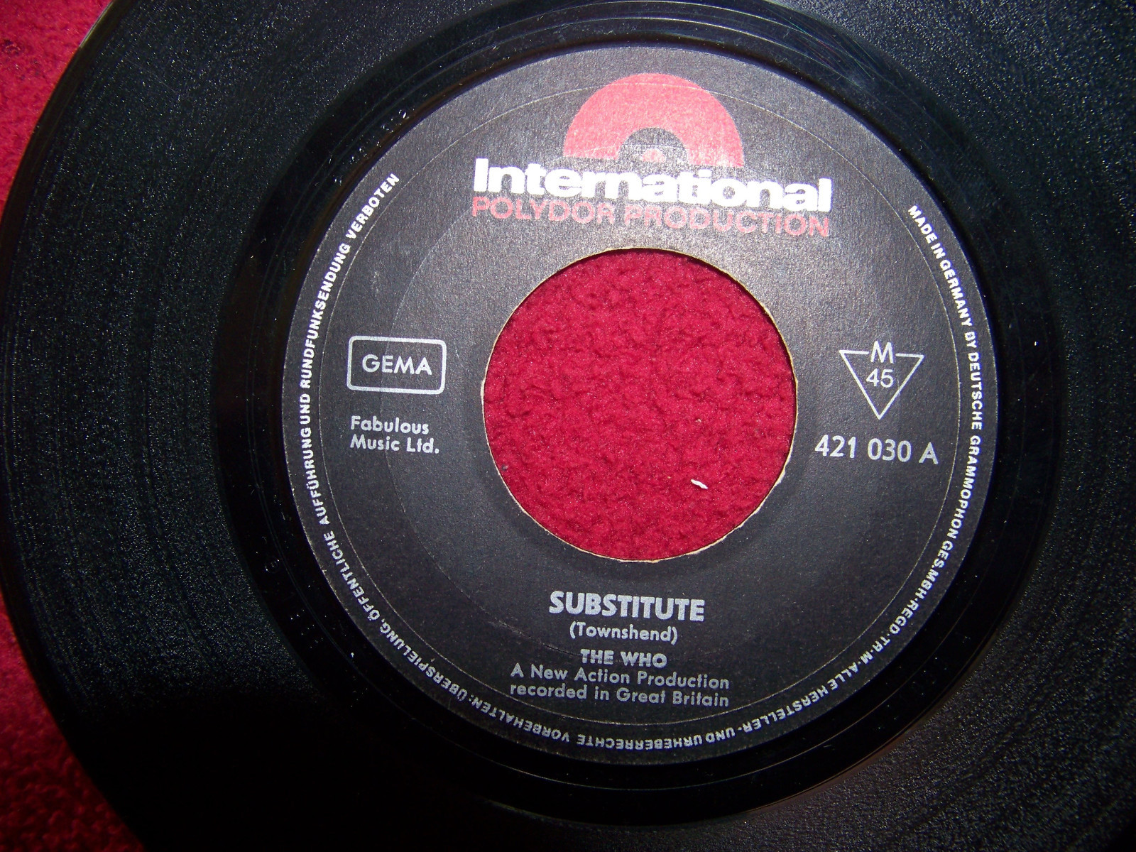 The Who – Substitute / Waltz for a Pig | Polydor 421 030, Deutschland 1966
