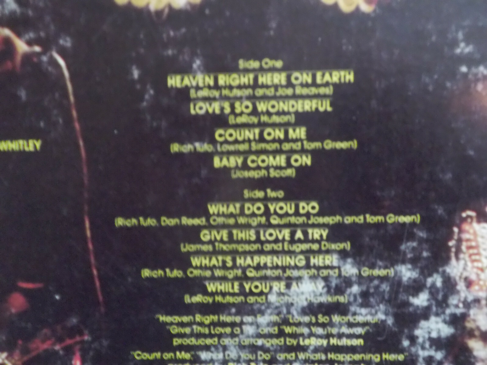 Natural Four – Heaven Right Here on Earth | Curtom CU 5004, LP 1975, Bild 3