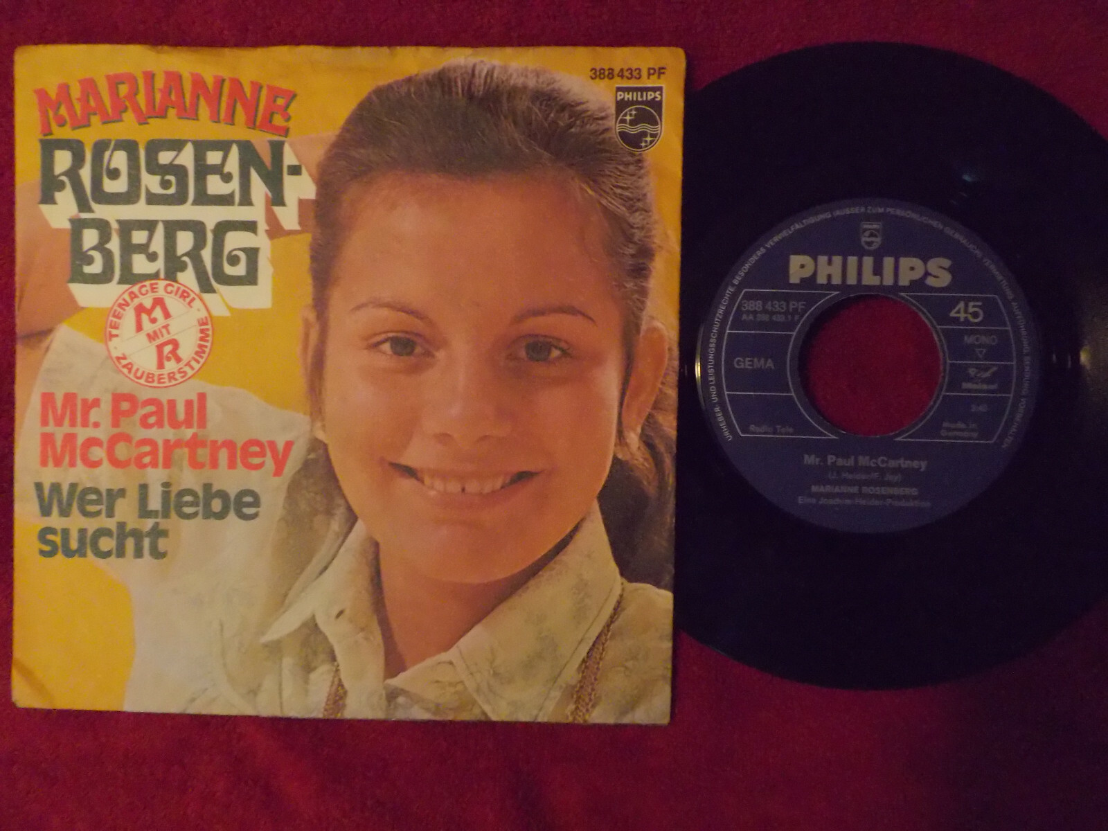 Marianne Rosenberg – Mr. Paul McCartney / Wer Liebe sucht (Philips Records, 388 433 PF)