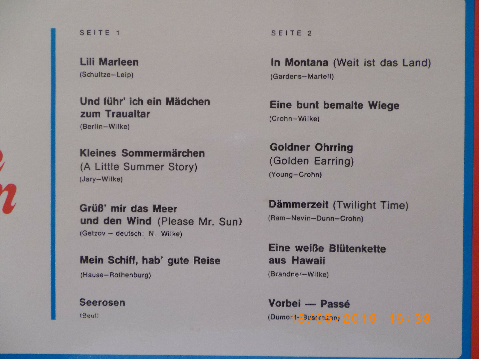 Lale Andersen – Wie einst Lili Marleen | Decca LP, Bild 3