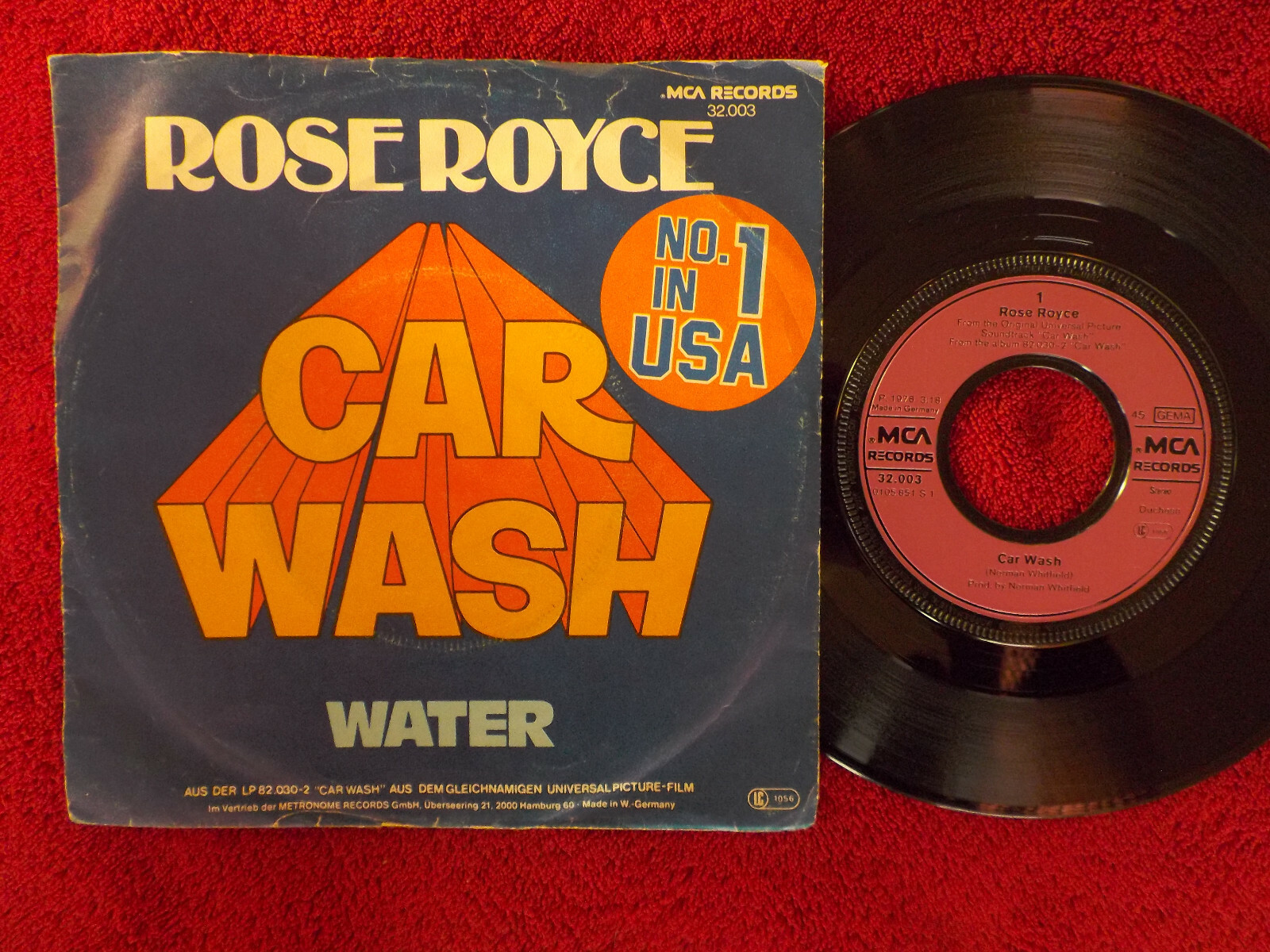 Rose Royce – Car Wash / Water | deutsche 7″-Single