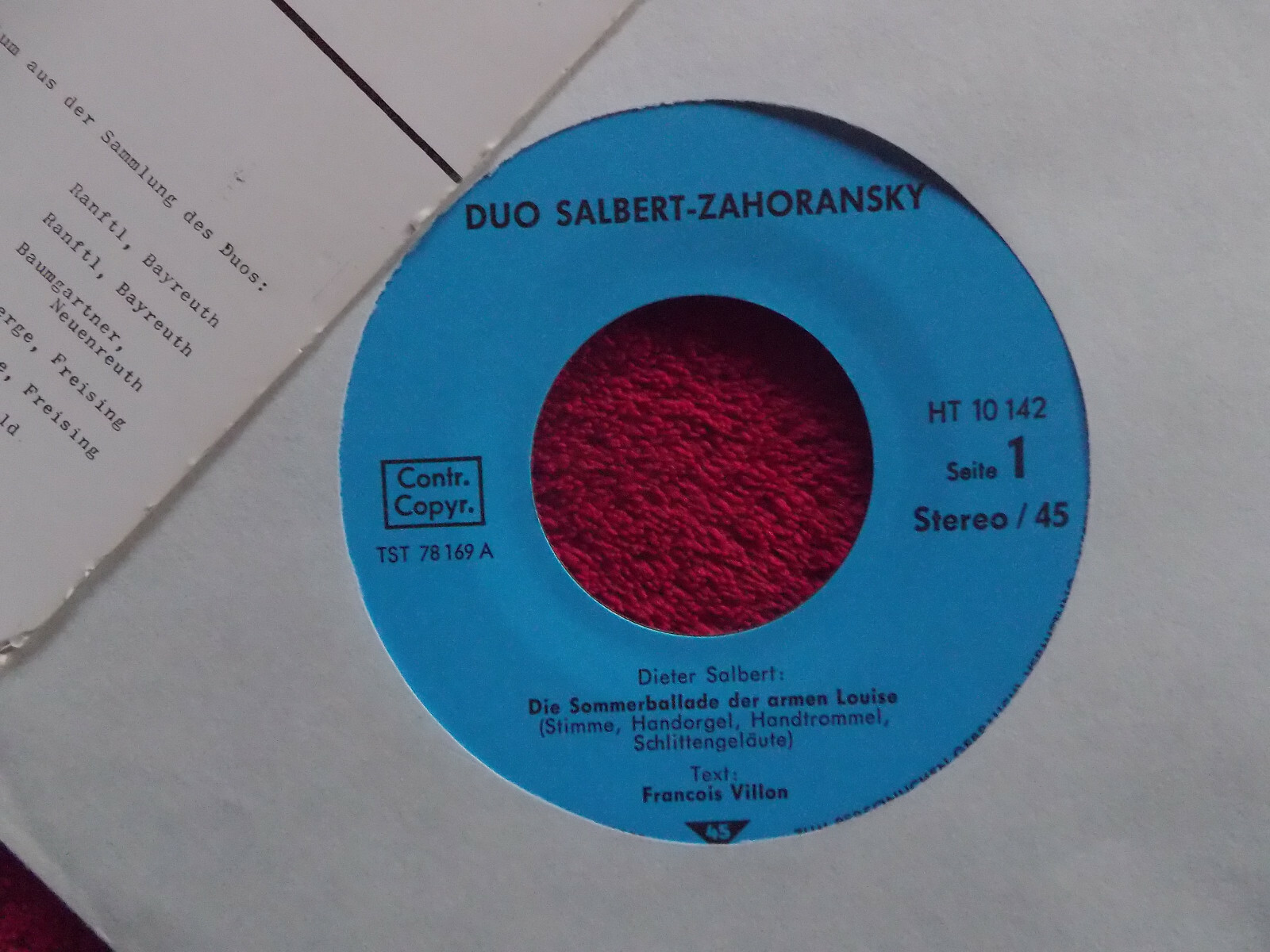 Duo Salbert - Zahoransky – Alte und neue Musik auf alten Instrumenten, Bild 2